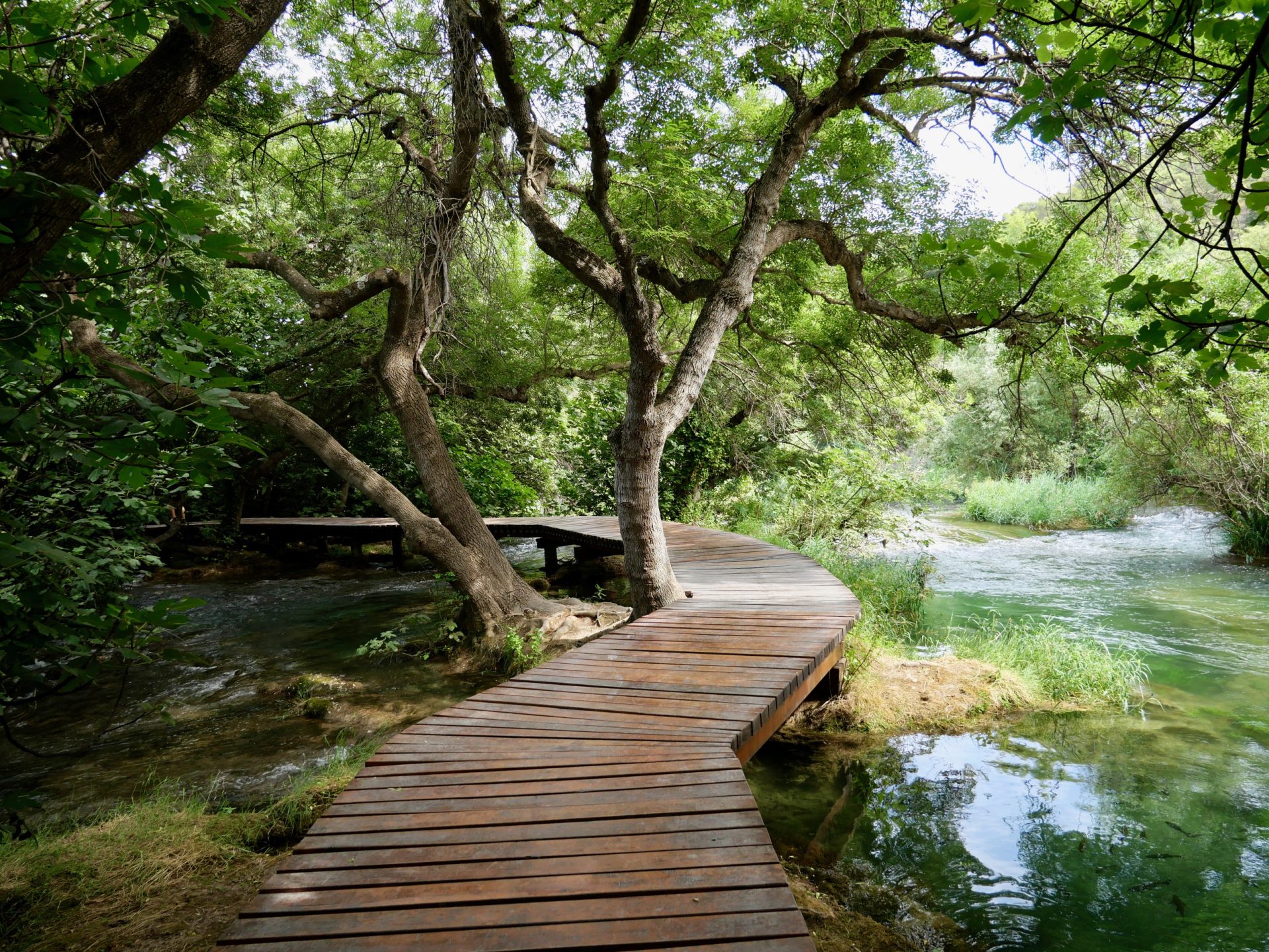 vlonderpad krka watervallen