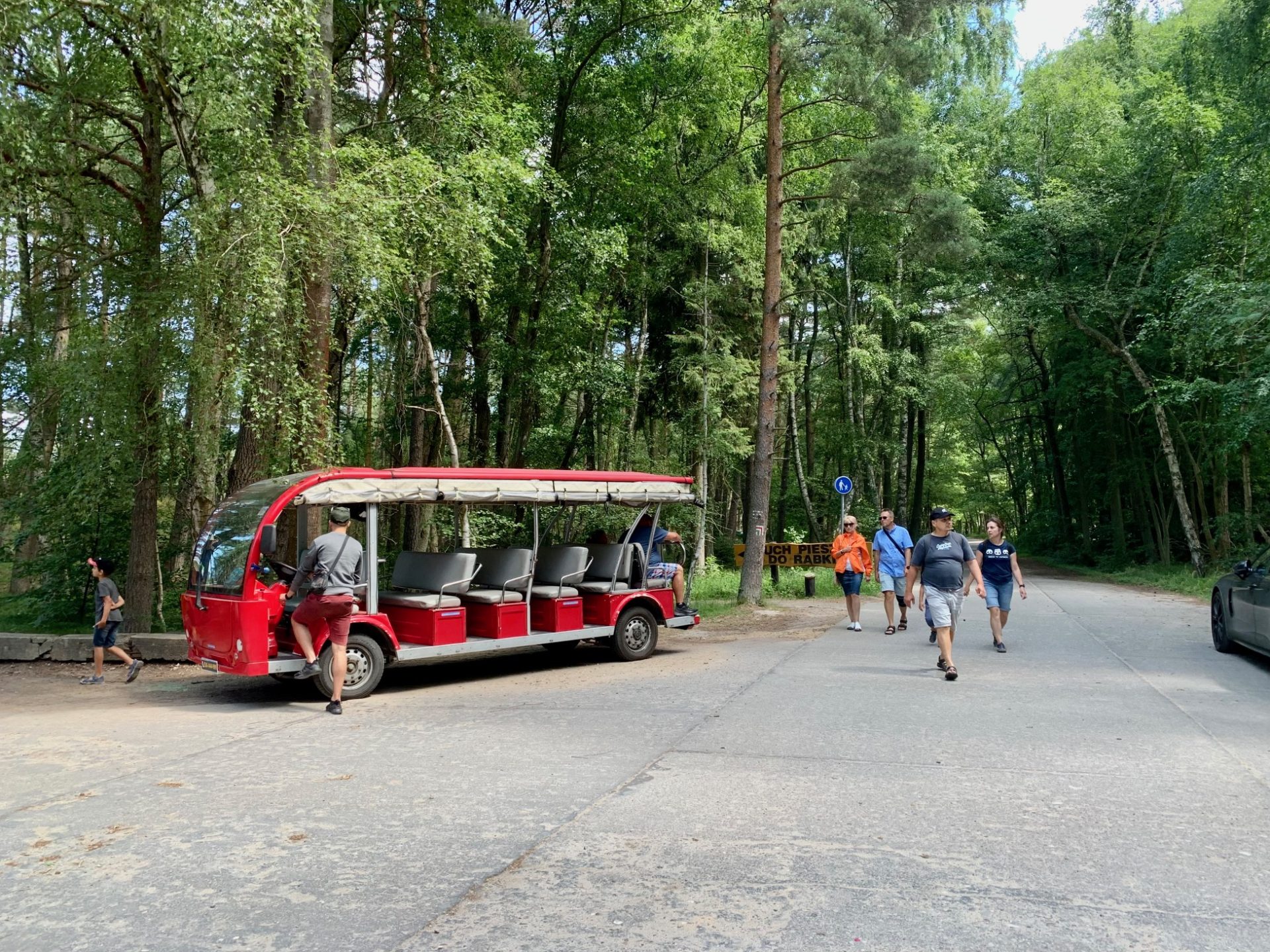 Het Słowiński Nationaal Park treintje