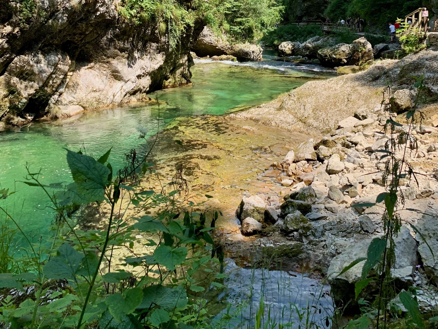 vintgar Gorge rivier en paden