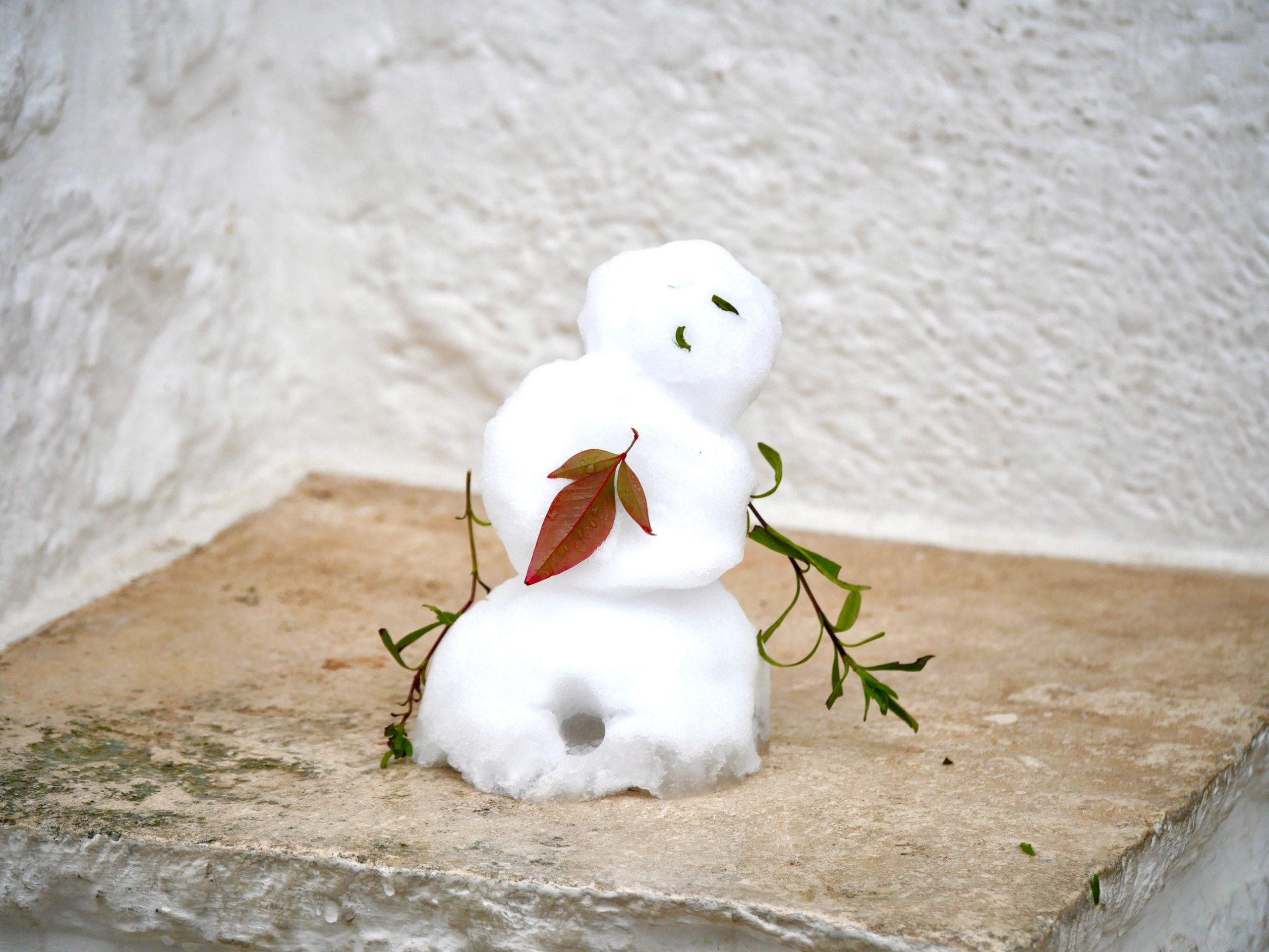 Sneeuwpopje in Alberobello