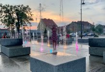 Gekleurde fonteinen Rzenpin