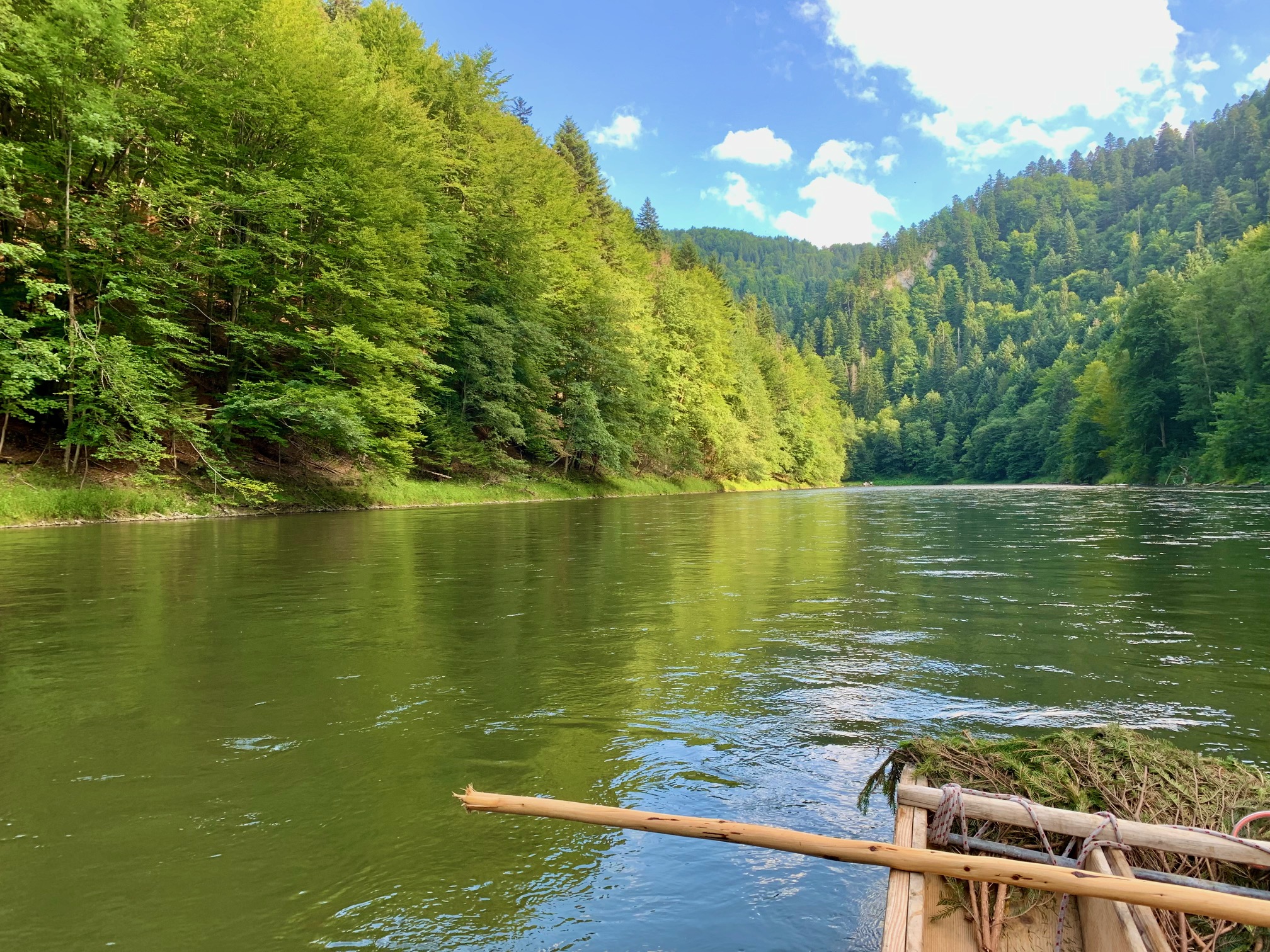 Vlotvaren op de Dunajec met mooi uitzicht