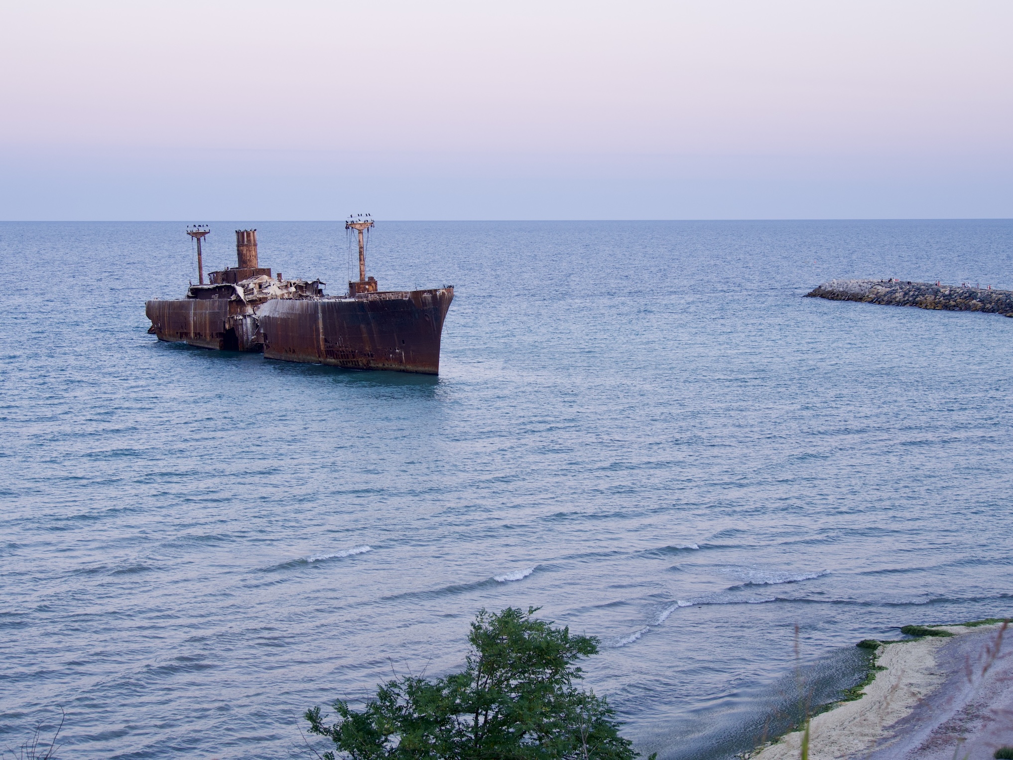 Zicht op de Evangelia in zee bij Roemenië