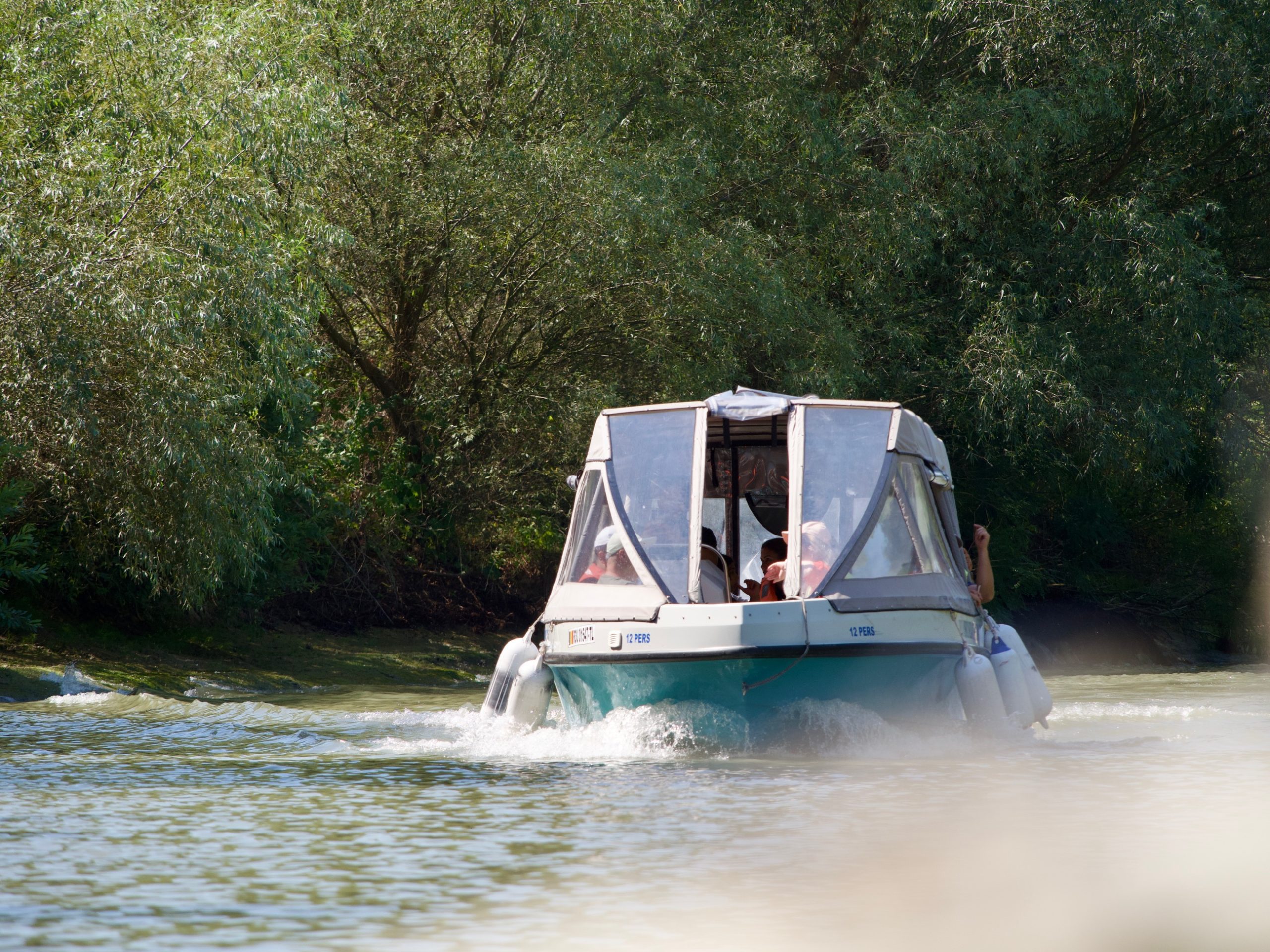 Een bootje bij de Donaudelta in Roemenië
