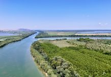 Overzicht van de Donaudelta in Roemenië
