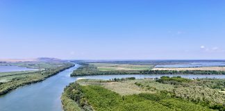 Overzicht van de Donaudelta in Roemenië