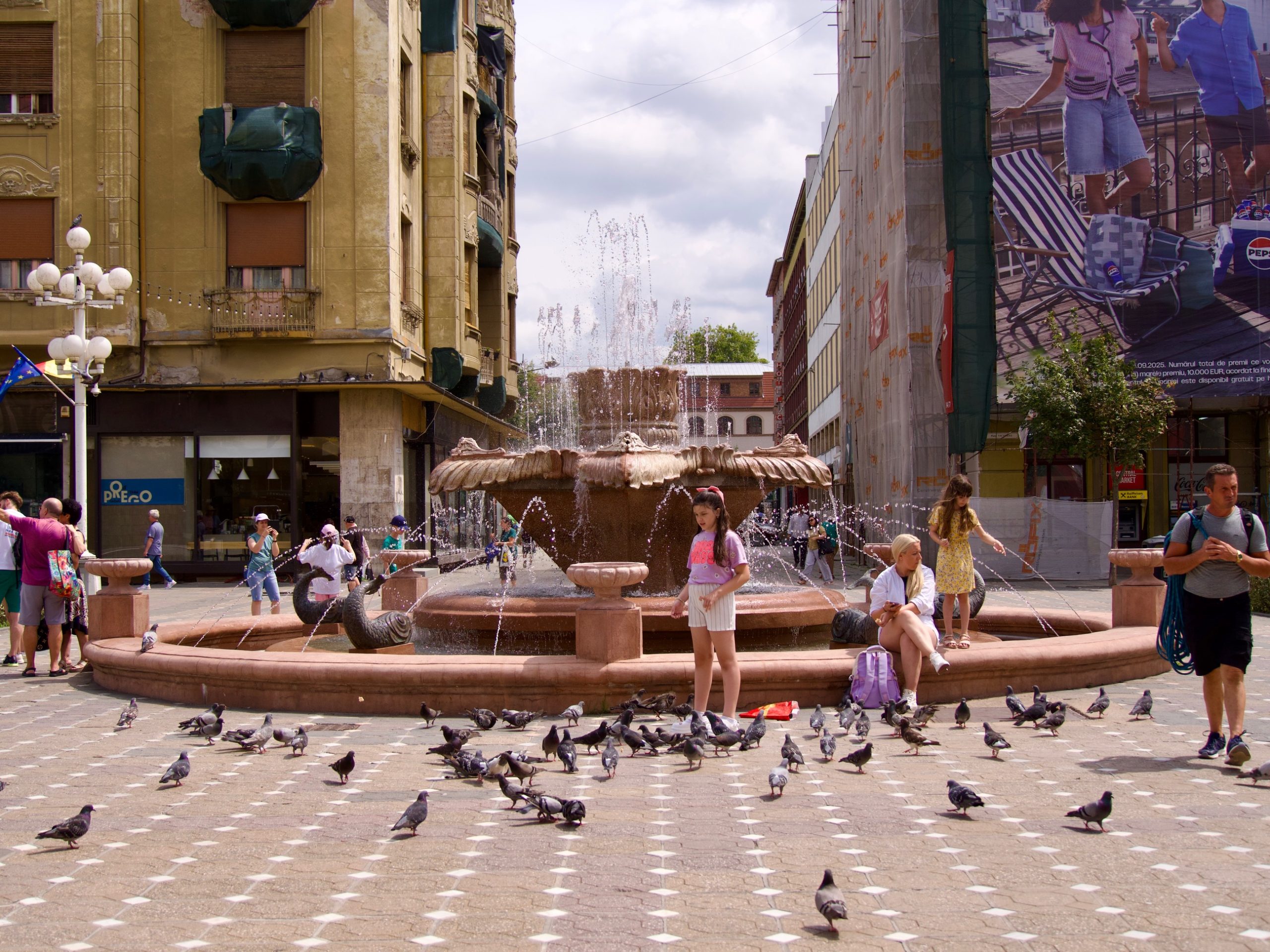 De fontein in Timișoara