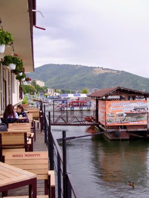 Het vertrekpunt van de boot over de Donau in Orsova