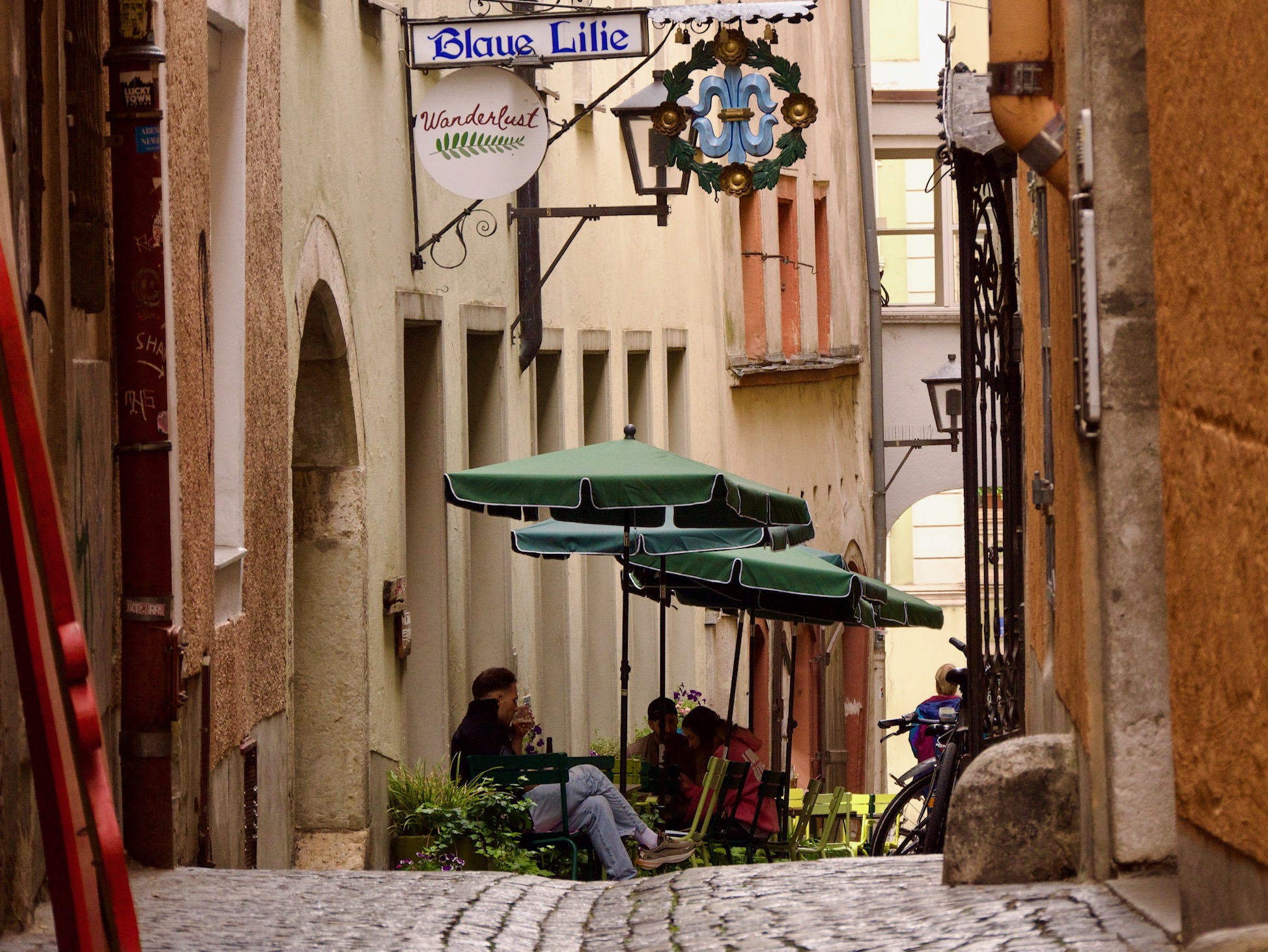 Klein steegje in Regensburg