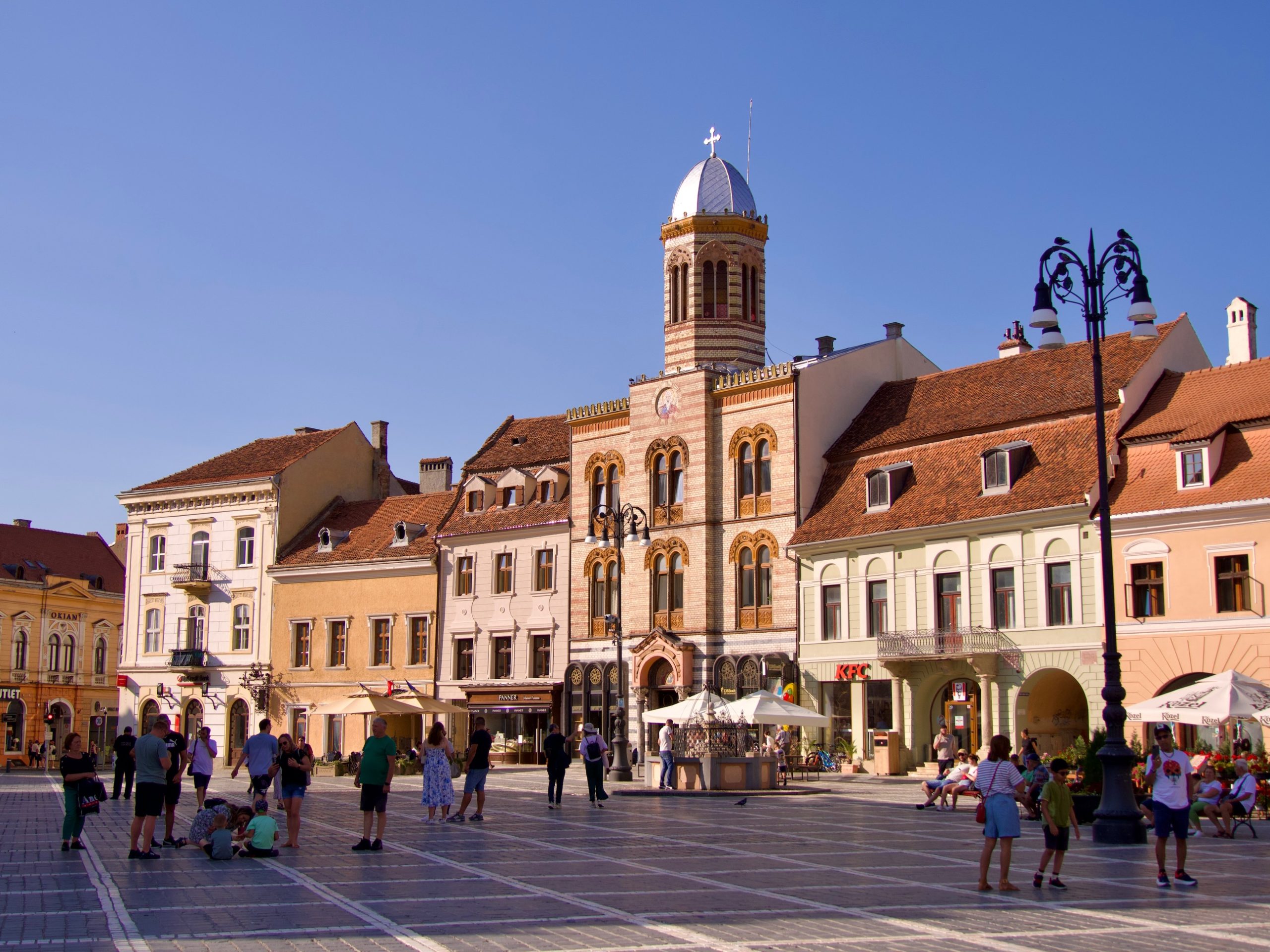Het centrale plein in Brasov