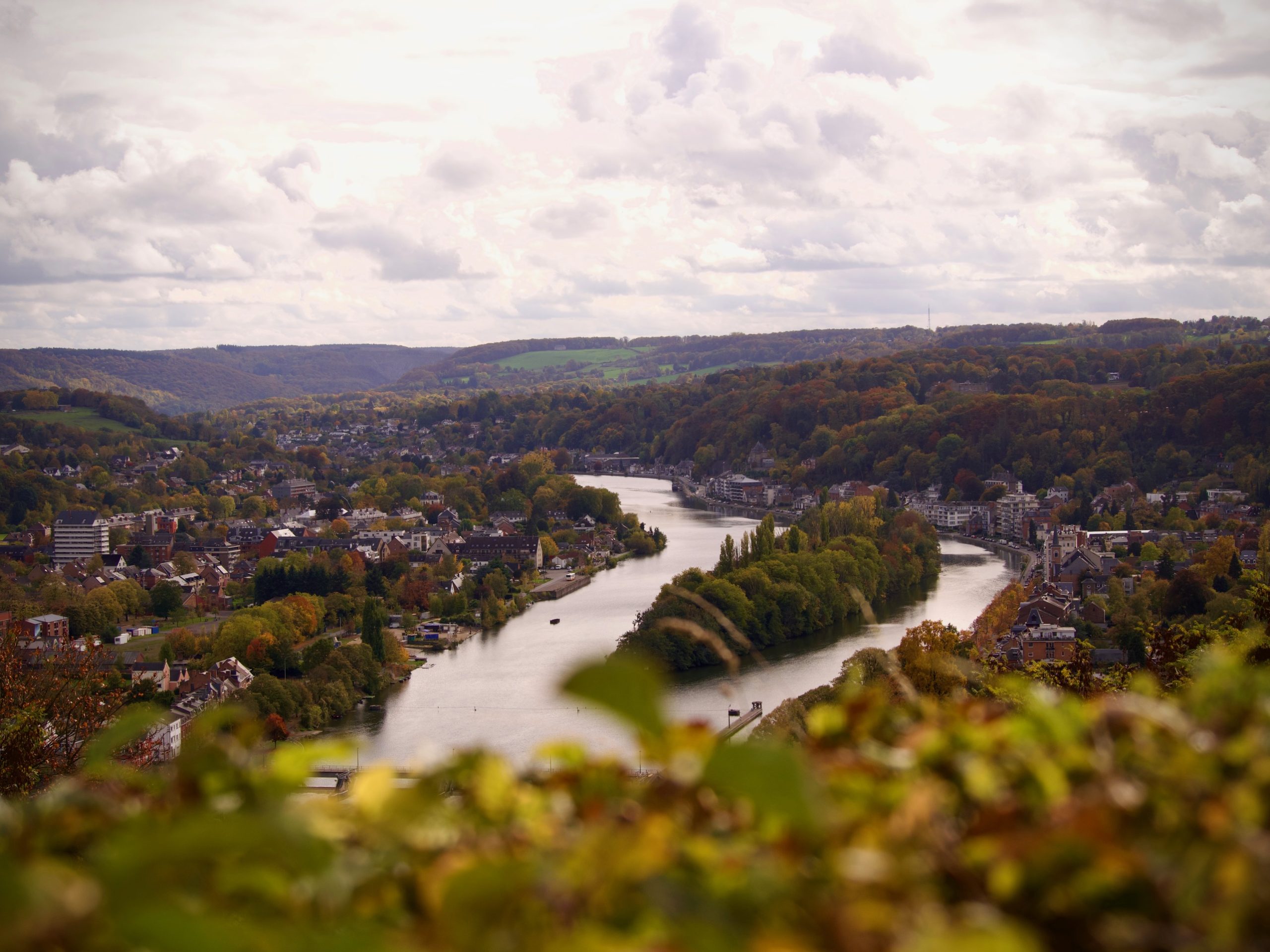 Uitzicht over Namen en de rivieren vanaf de citadel