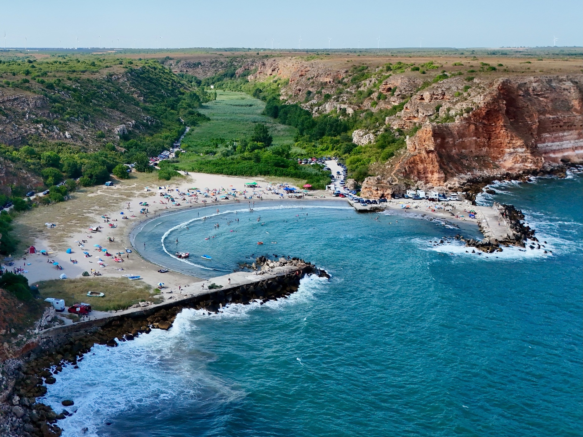 De hoefijzer baai van Bolata beach in Bulgarije