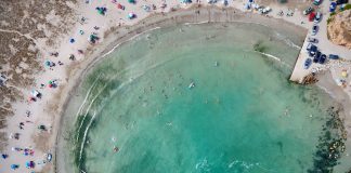 De hoefijzervormige baai balata beach in Bulgarije