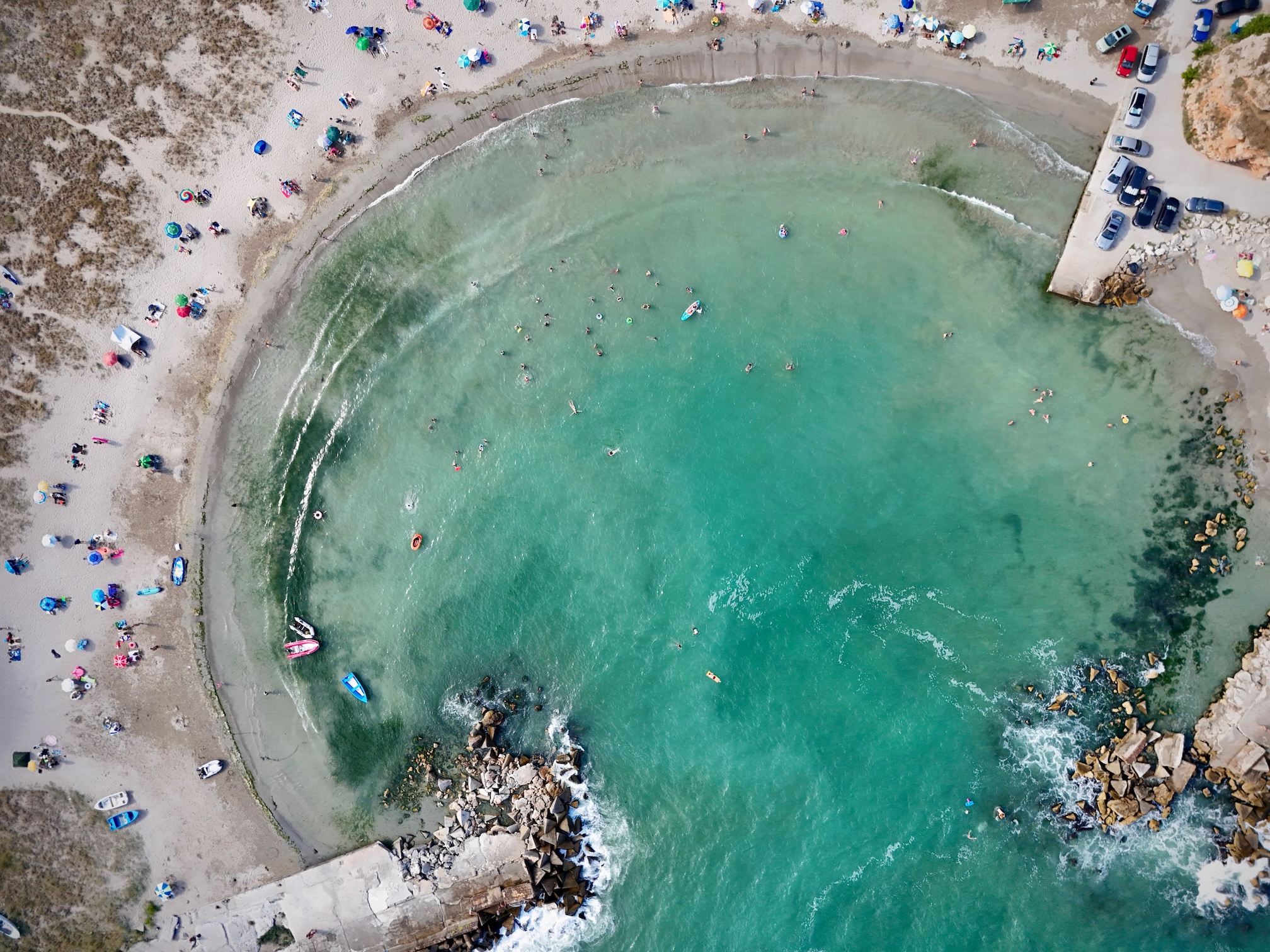 De hoefijzervormige baai balata beach in Bulgarije