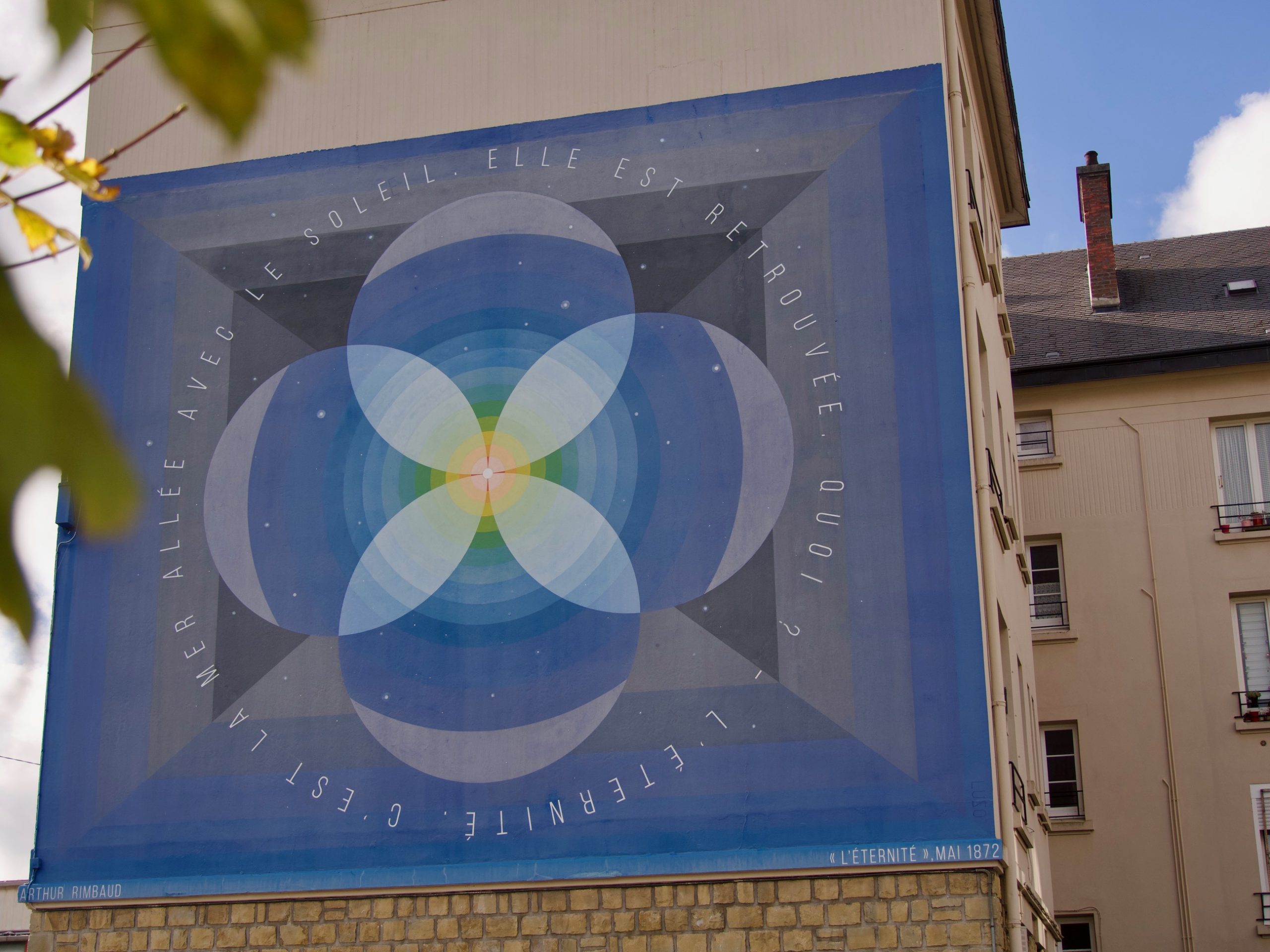 straatkunst van Rimaud met de naam eternite
