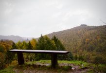 Uitzicht vanaf een bankje in Laforet