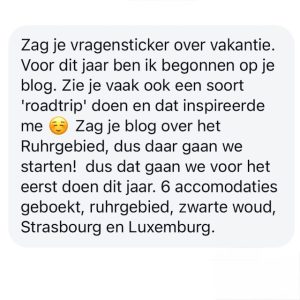 Reactie via Instagram mooieplekkenopaarde.nl