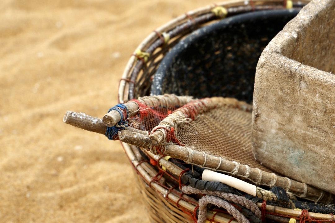 visserspullen voor de vangst