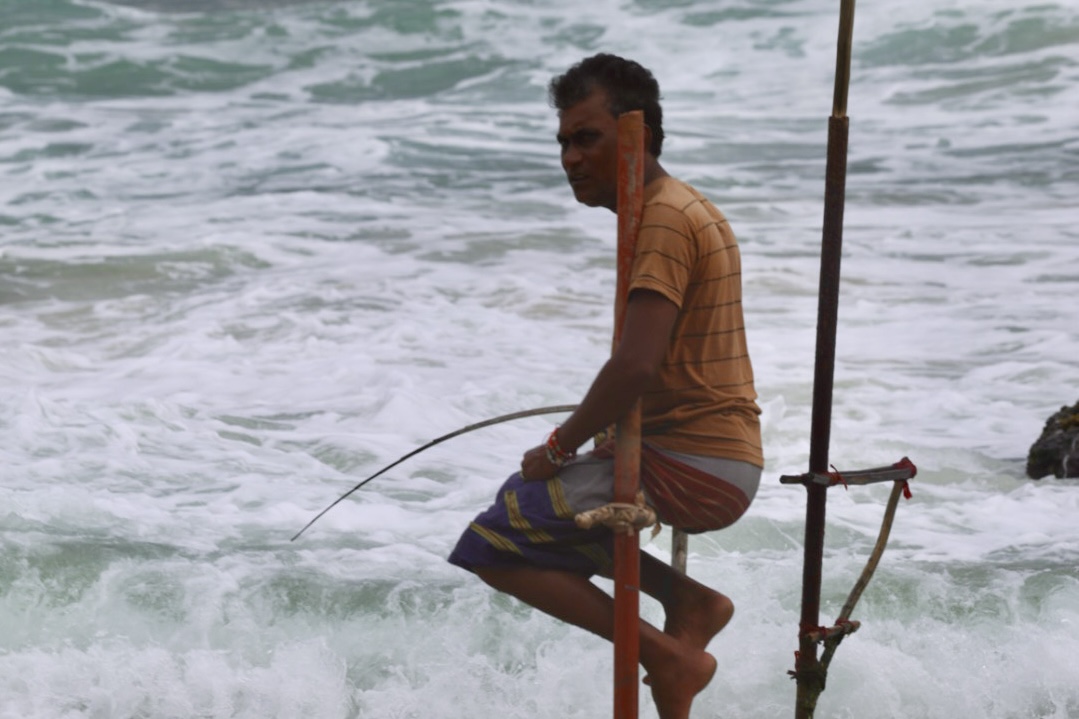 Een paalvisser in Galle