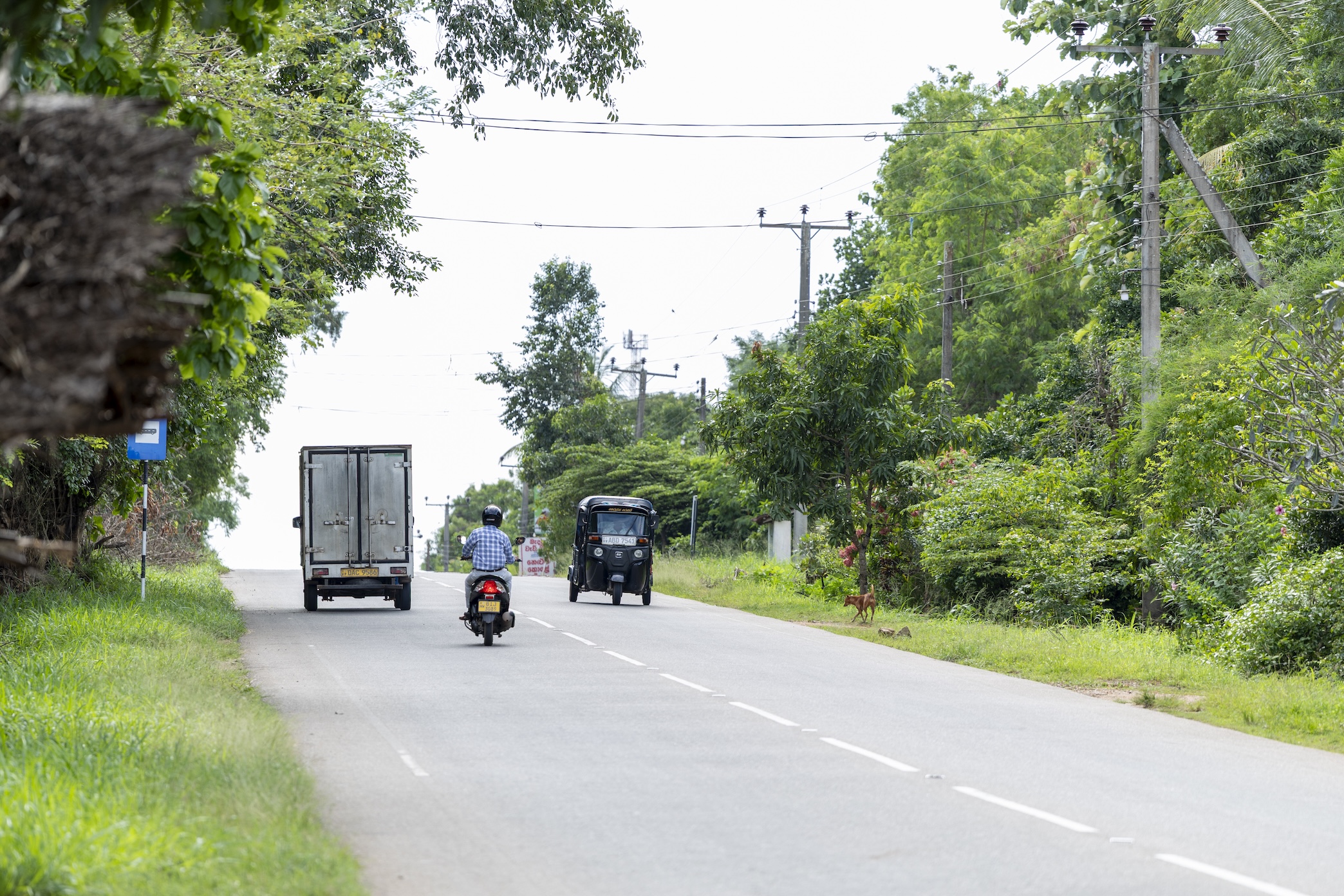 De wegen in Sri Lanka