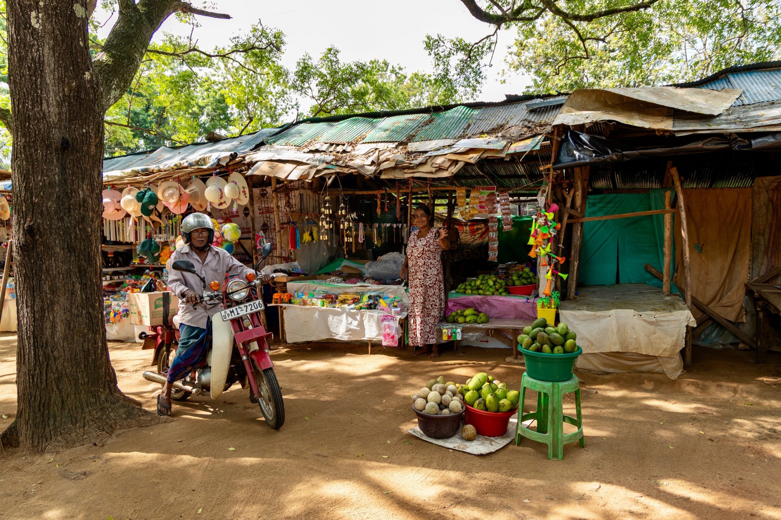 Elephant Transit Home Udawalawe kraampjes bij de parkeerplaats