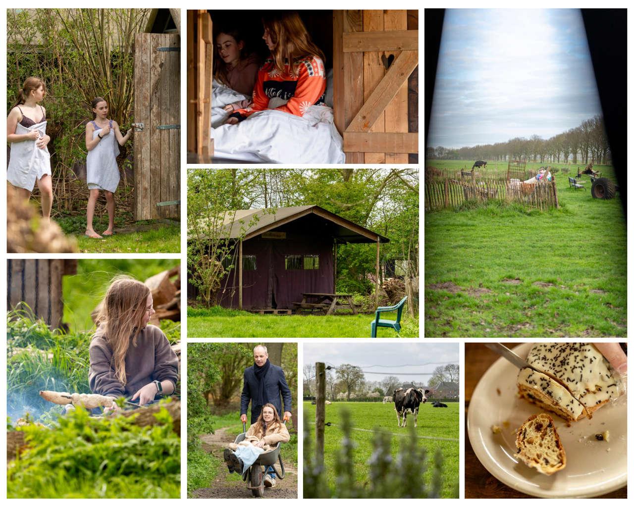 Slow Travel bij het boerenbed collage