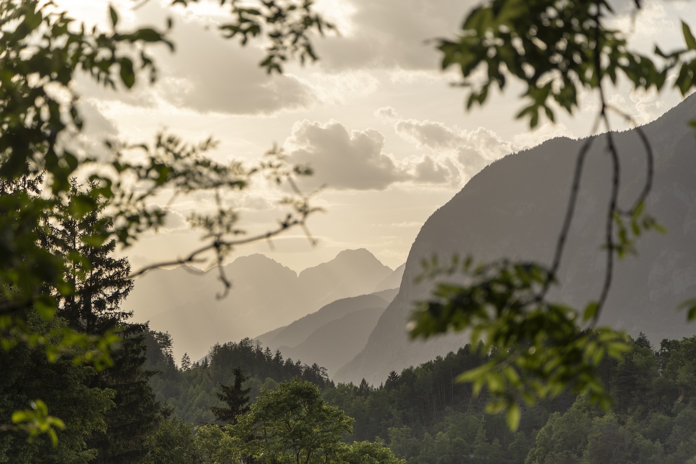 zonsondergang bij Innsbruck