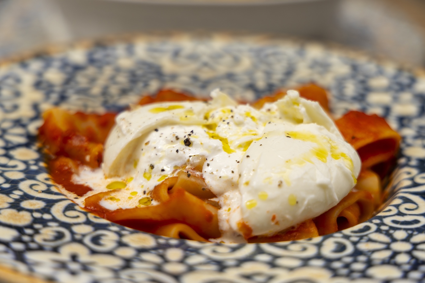 Pasta met burrata bij Mamma Mia in Innsbruck