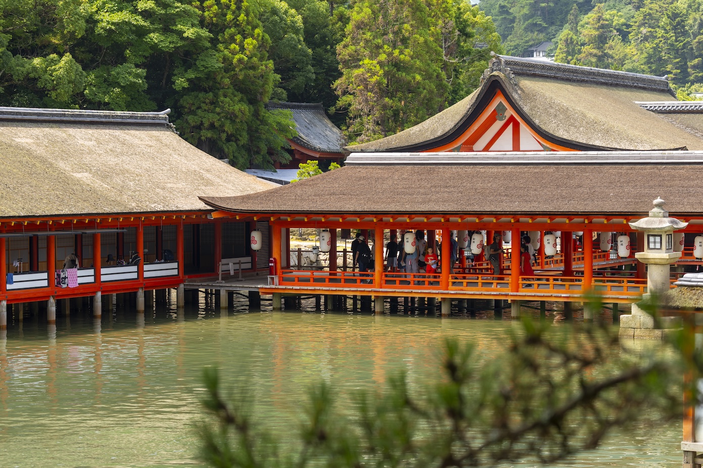 Itsukushima Shrine bij vloed