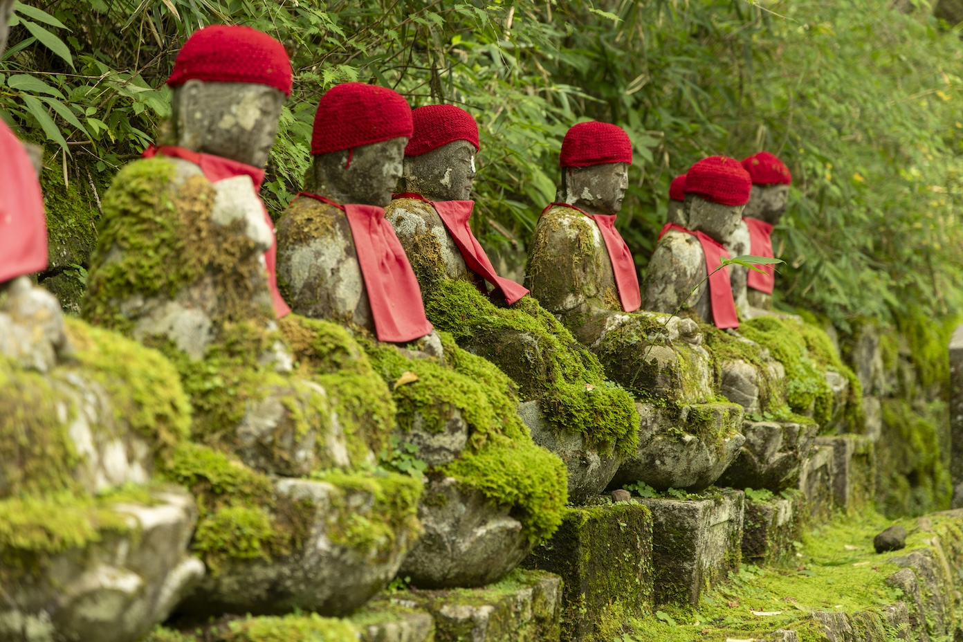 Kanmangafuchi abyss jizo beelden