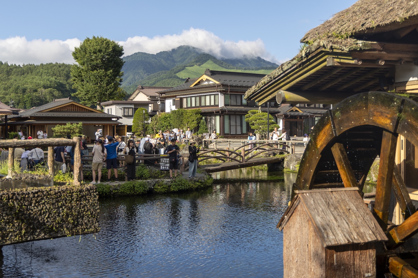 Oshino Hakkai unesco dorpje met soms zicht op Mount Fuji