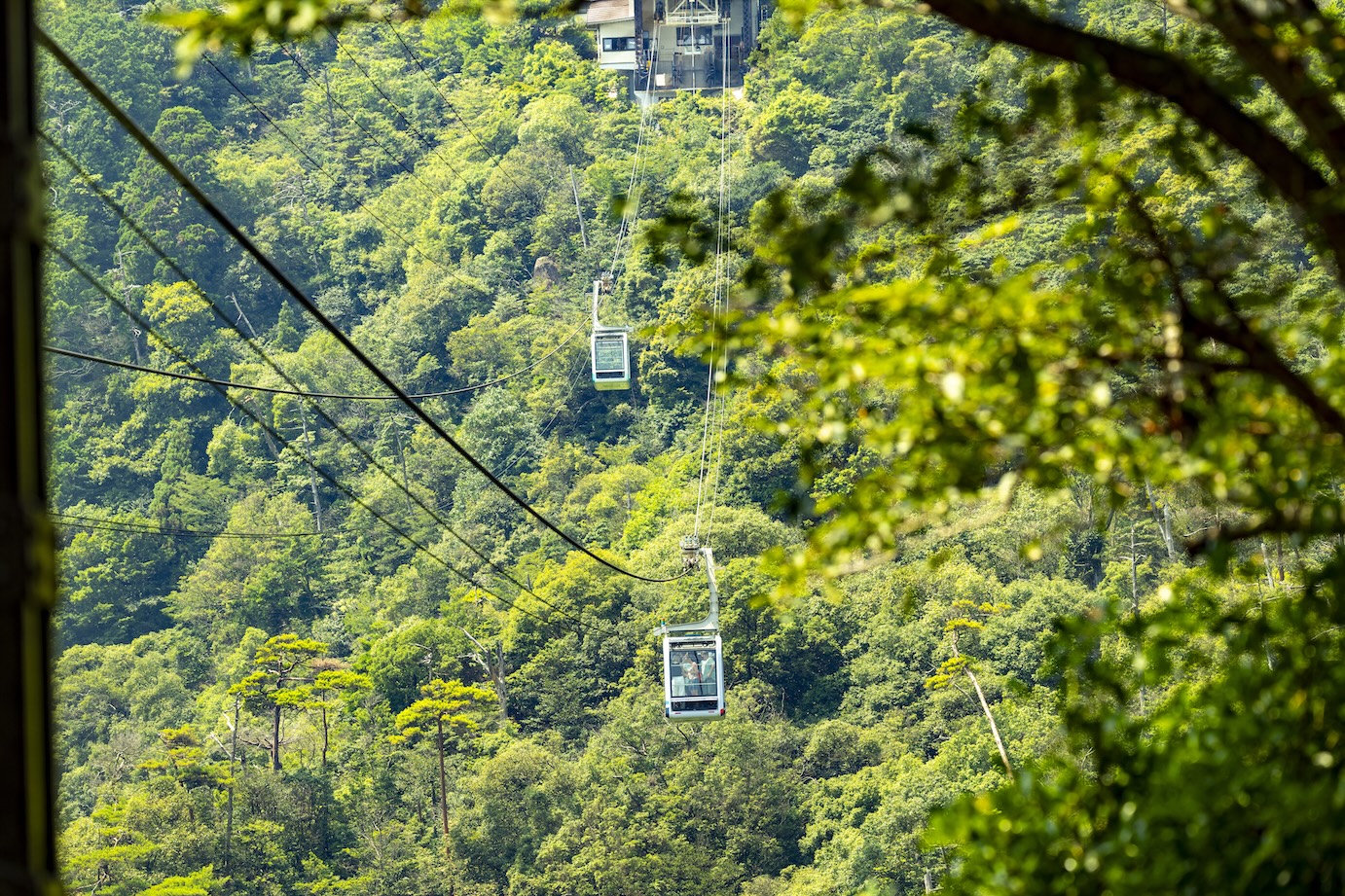 De ropeway naar Mount Misen