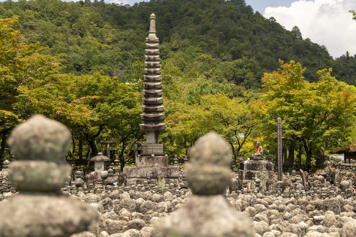 Adashino Nenbutsu ji tempel met 8000 beelden