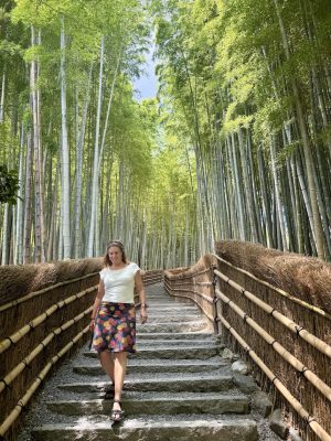 Chikurin Bamboo Forest Kyoto zonder toeristen