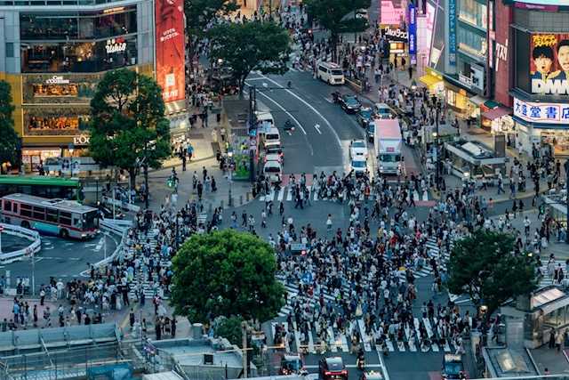 Shibuya Crossing vanaf het Hikarie gebouw