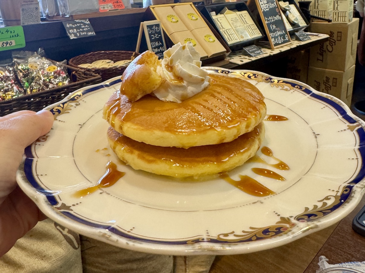 pancakes bij Yokoyama coffee in Uji