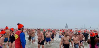 De nieuwjaarsduik in Scheveningen