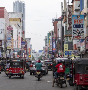 Pettah levendige wijk in Colombo