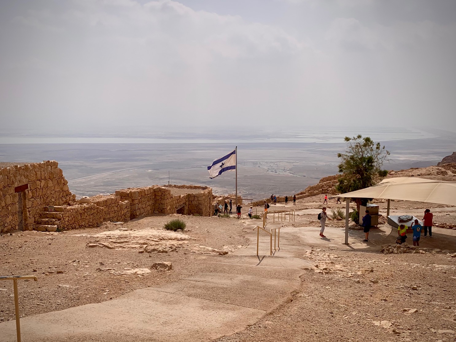 De ingang van Masada in Israƫl