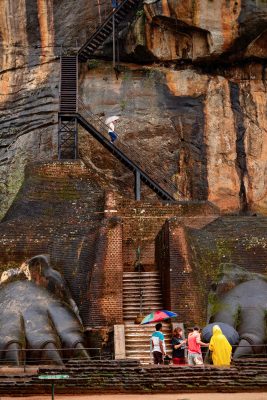 De trappen naar het laatste deel van Lion Rock